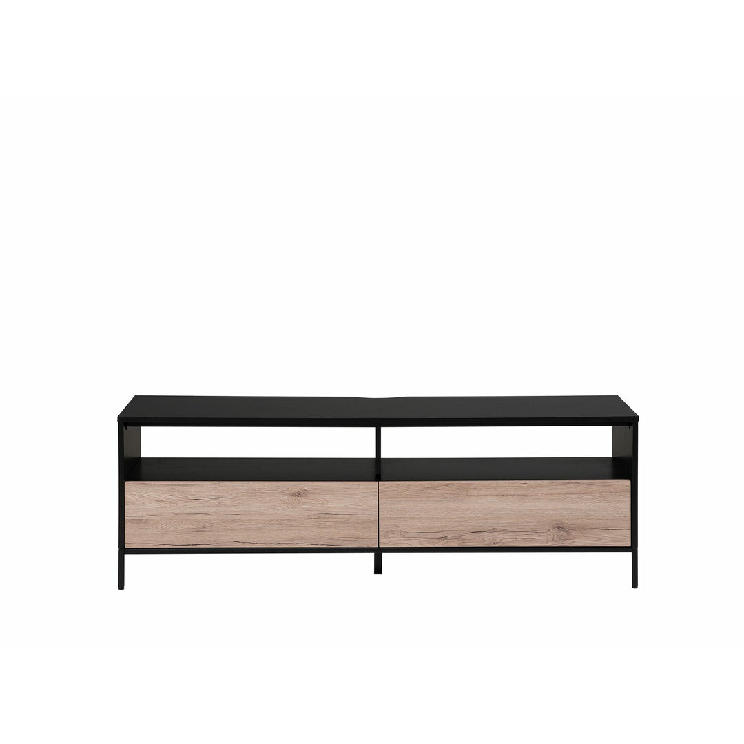 TV Stand Light Wood with Black SYDNEY
