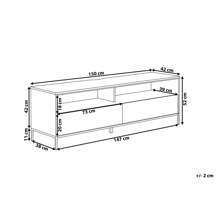 TV Stand SYDNEY Brown/ Black Plains