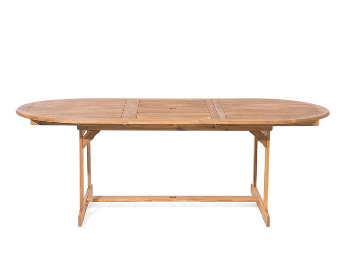 Maui 8 Seater Acacia Wood Garden Dining Set with Blue Cushions