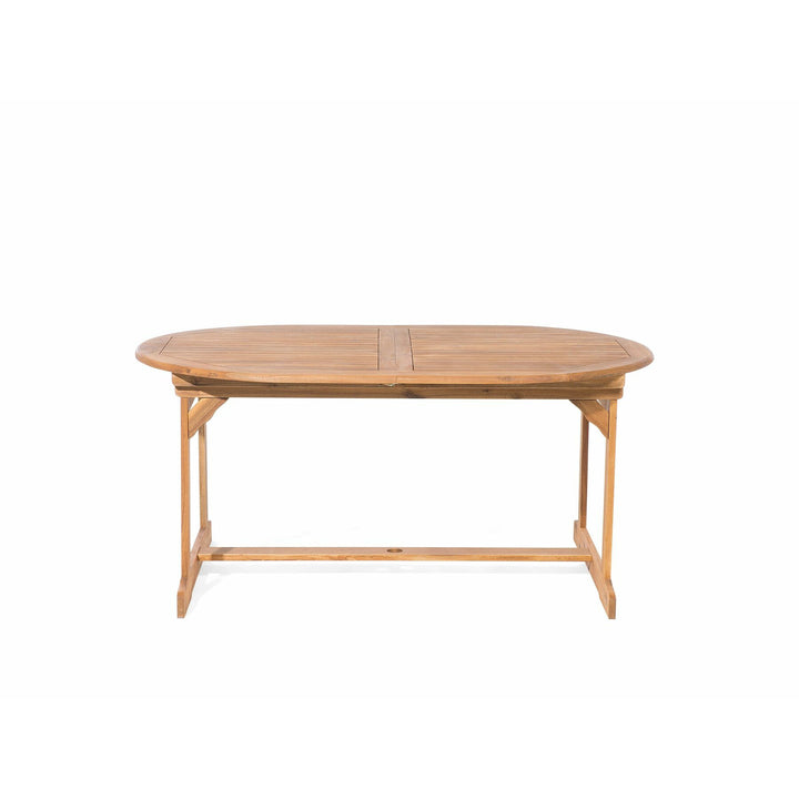 Maui 8 Seater Acacia Wood Garden Dining Set with Blue Cushions