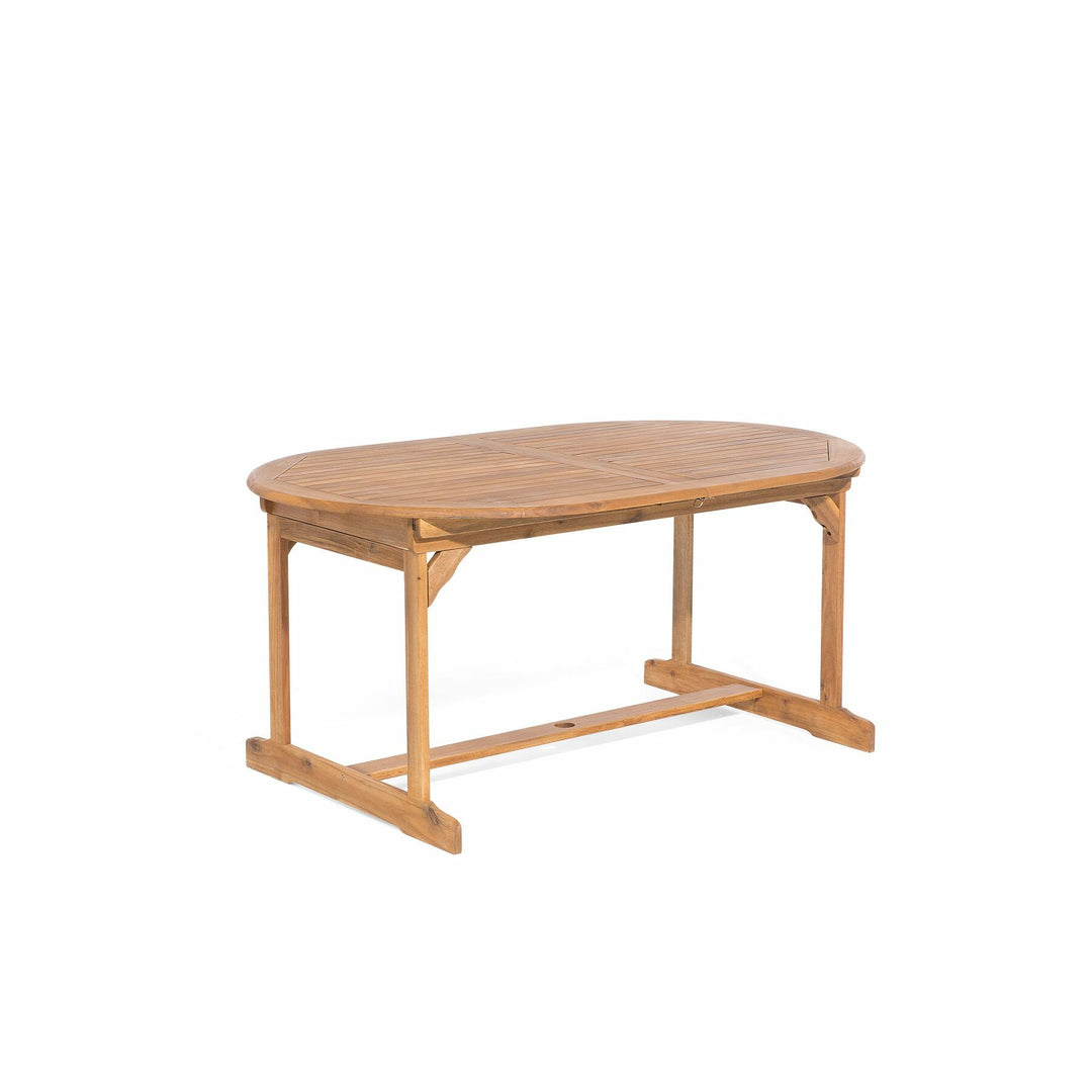 Maui 8 Seater Acacia Wood Garden Dining Set with Blue Cushions