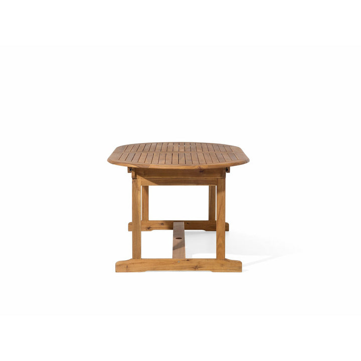 Maui 8 Seater Acacia Wood Garden Dining Set with Blue Cushions