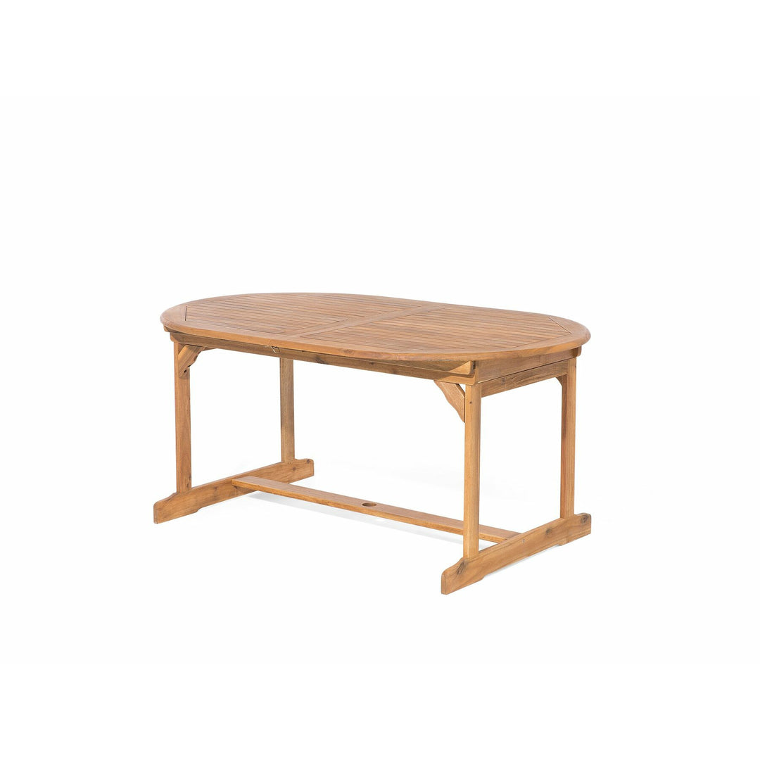 Maui 8 Seater Acacia Wood Garden Dining Set with Blue Cushions