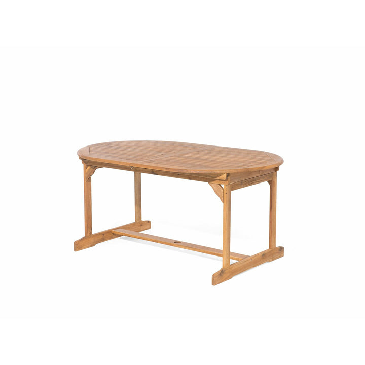 Maui 8 Seater Acacia Wood Garden Dining Set with Blue Cushions