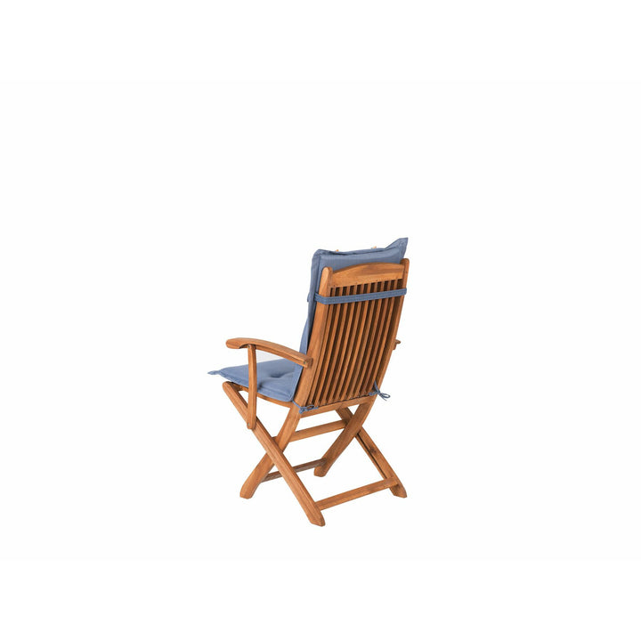 Maui 8 Seater Acacia Wood Garden Dining Set with Blue Cushions