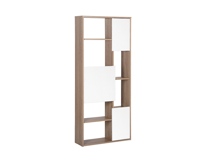 Massena Bookcase Light Wood with White
