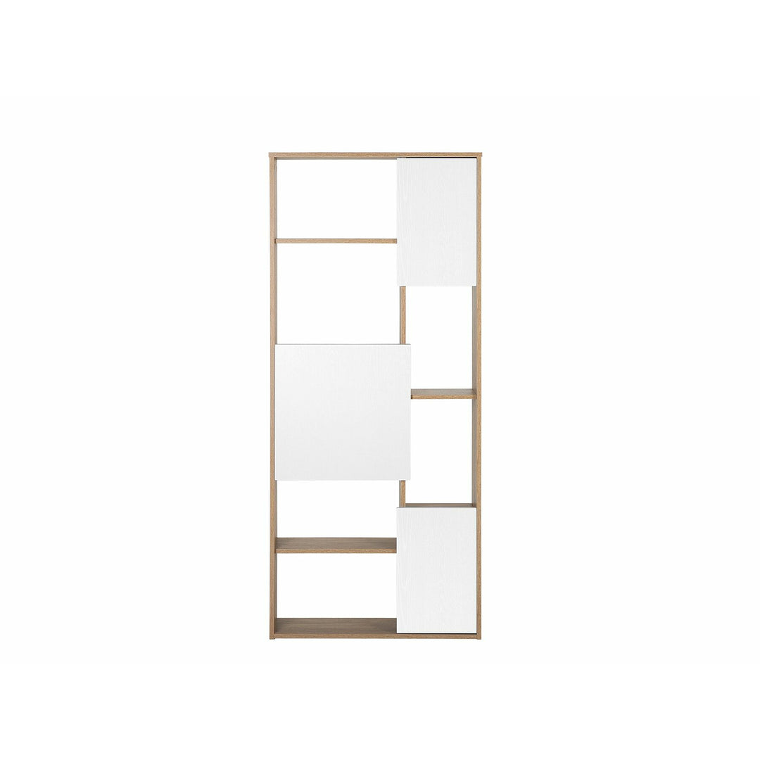 Massena Bookcase Light Wood with White