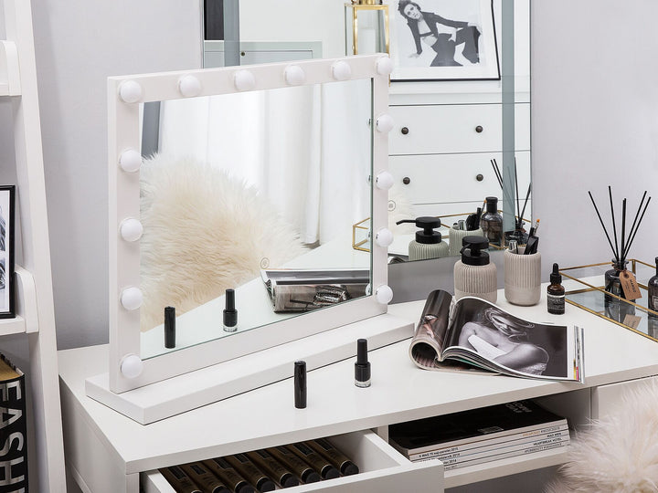 LED Dressing Table Mirror 50 x 60 cm White Beauvoir