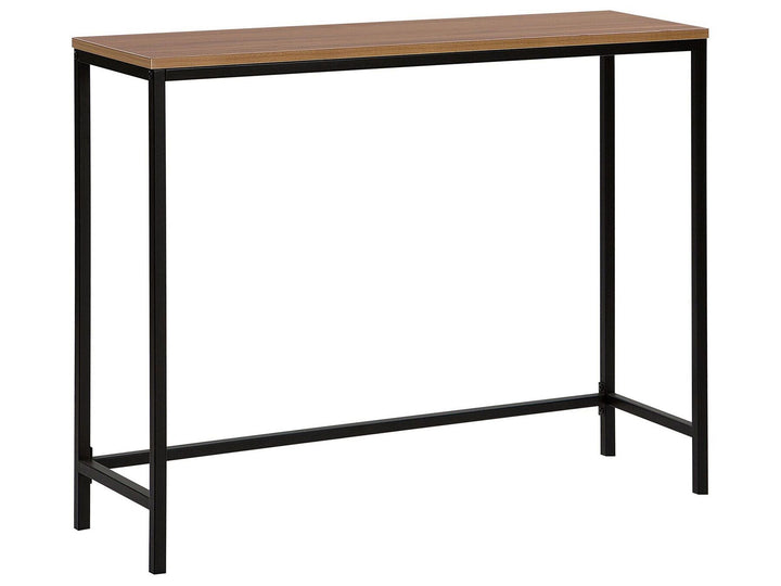Console Table Dark Wood with Black Frailey