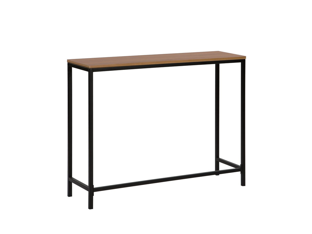 Console Table Dark Wood with Black Frailey