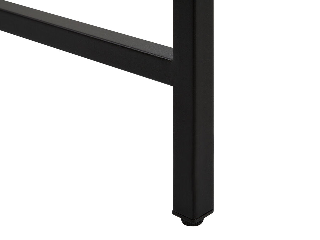 Console Table Dark Wood with Black Frailey