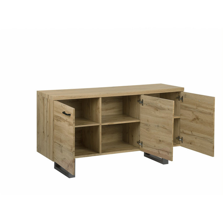 3 Door Sideboard Light Wood Timber