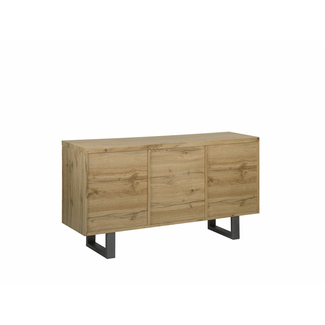3 Door Sideboard Light Wood Timber