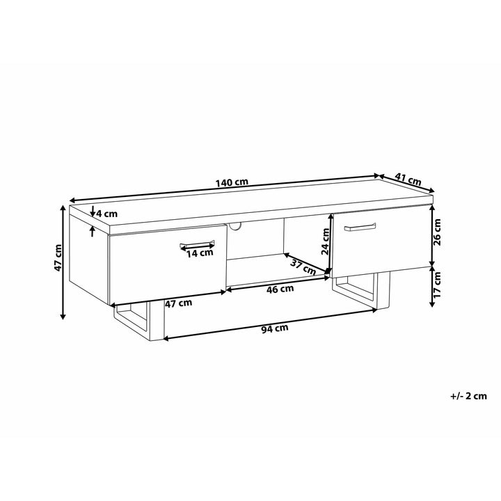 TV Stand Light Wood Easton