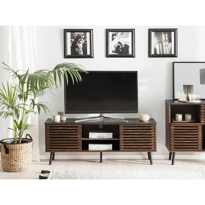 TV Stand Dark Wood PERTH
