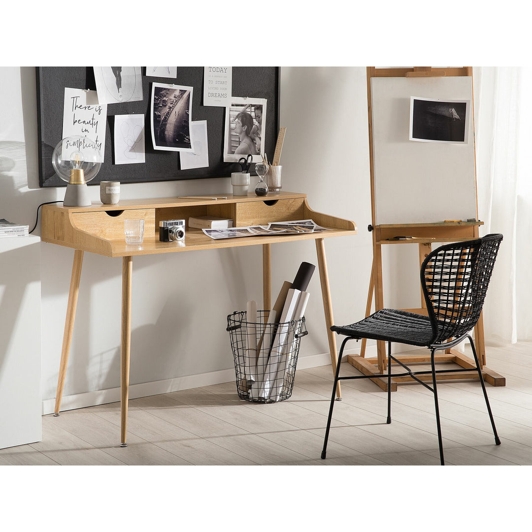 Riddleville 2 Drawer Home Office Desk with Shelf 120 x 60 cm