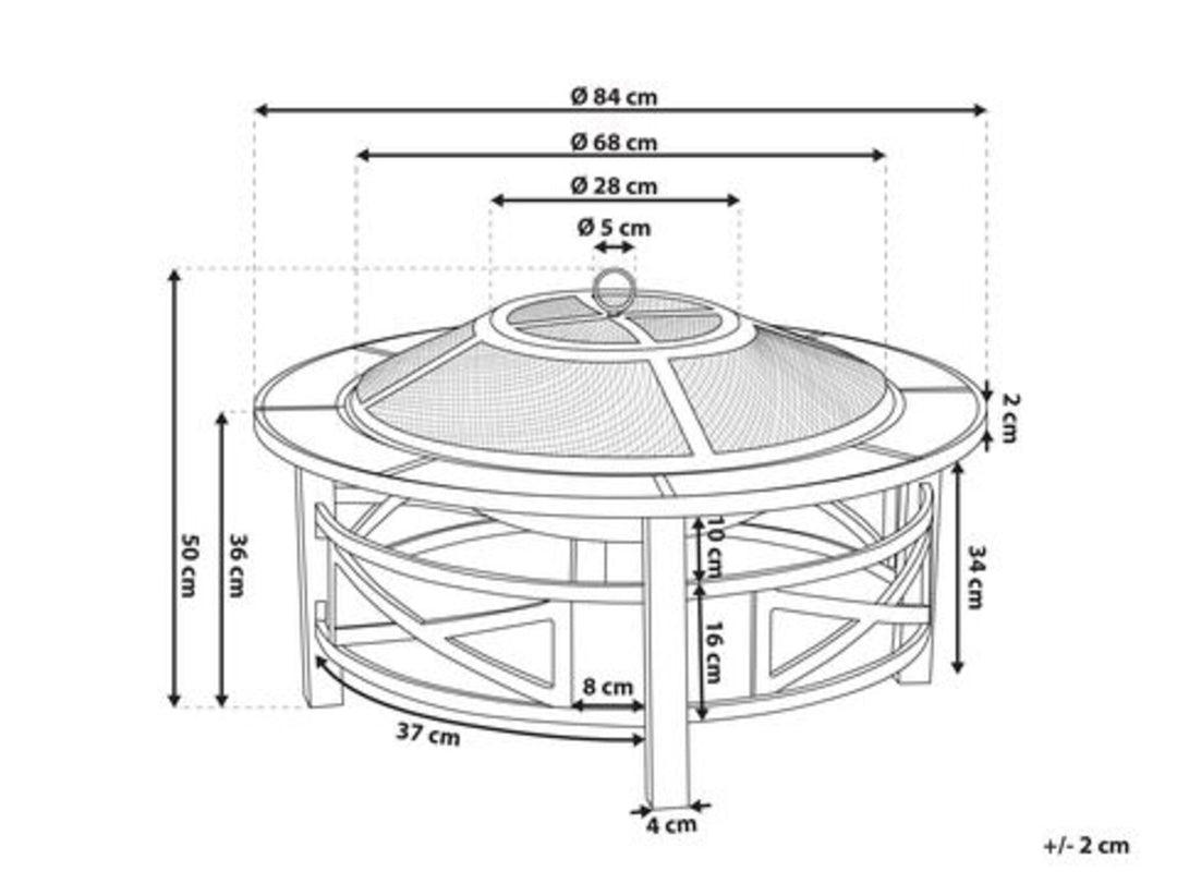 Charcoal Fire Pit Black Hierro