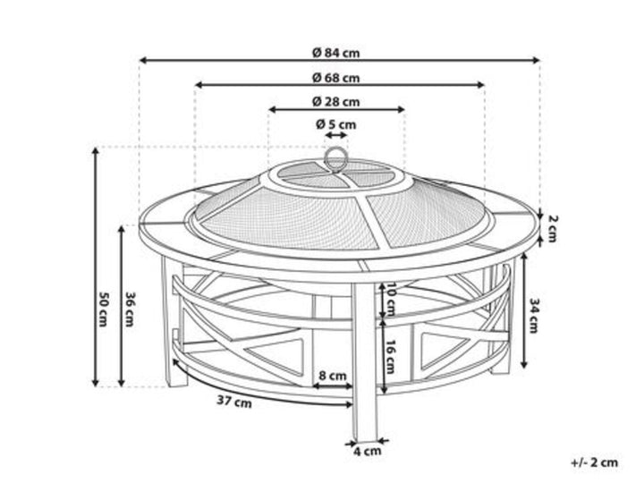 Charcoal Fire Pit Black Hierro