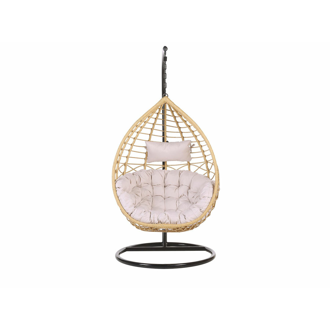Anner Porch Rattan Hanging Chair with Stand