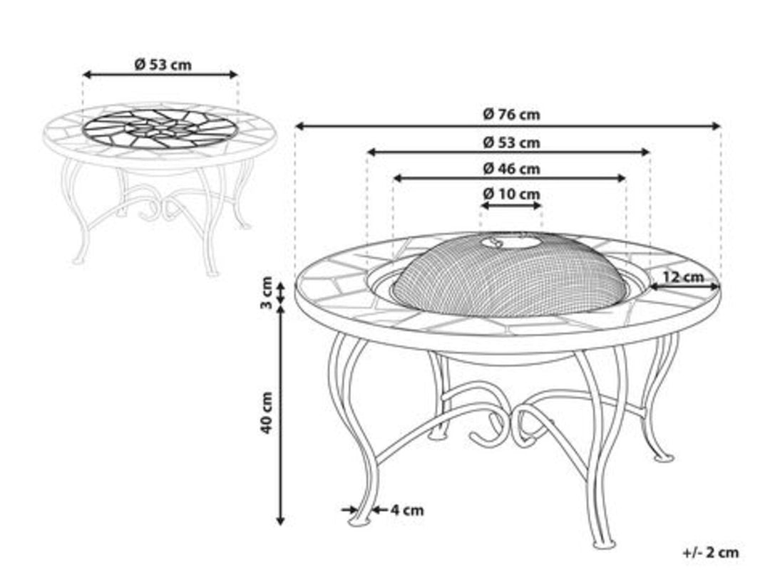 Charcoal Fire Pit Multicolour Erebus