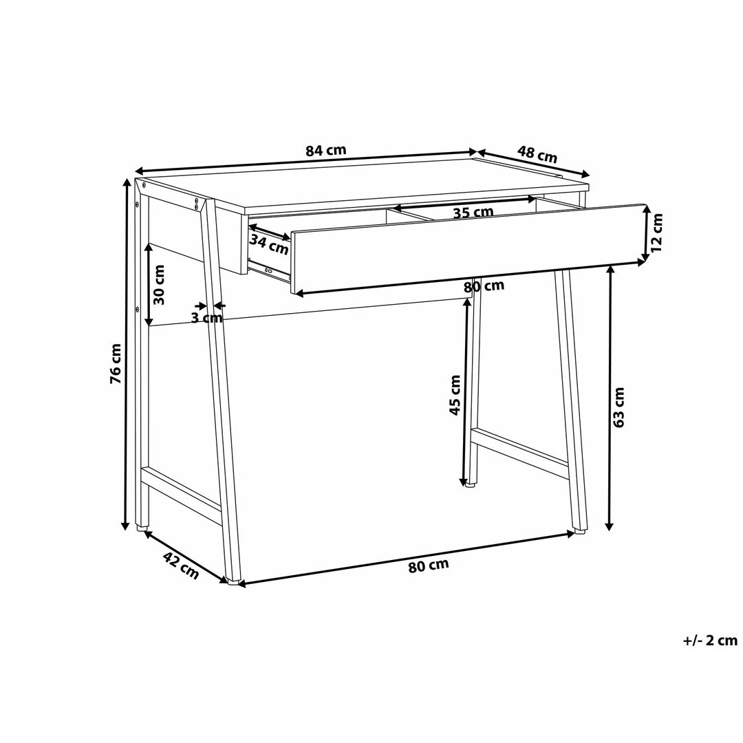 Kyler 1 Drawer Home Office Desk 84 x 48 cm