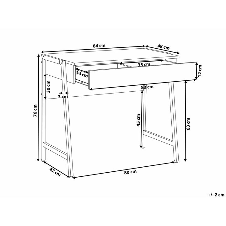 Kyler 1 Drawer Home Office Desk 84 x 48 cm