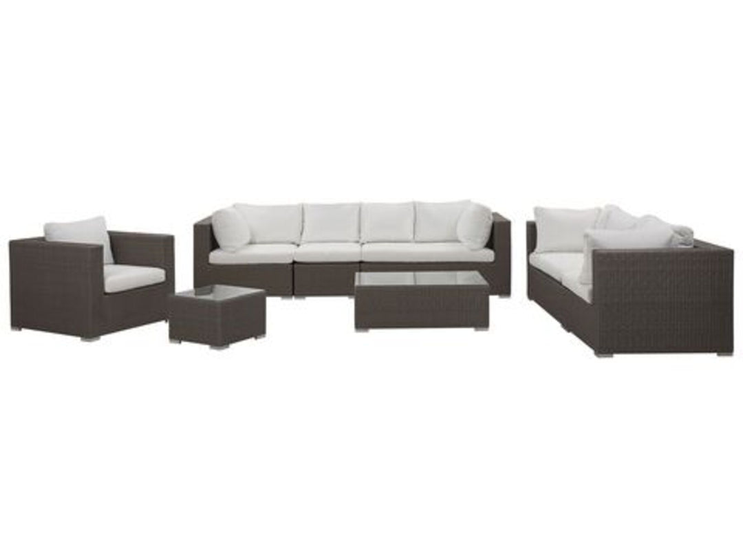 Maestro II 8 Seater PE Rattan Garden Lounge Set Taupe