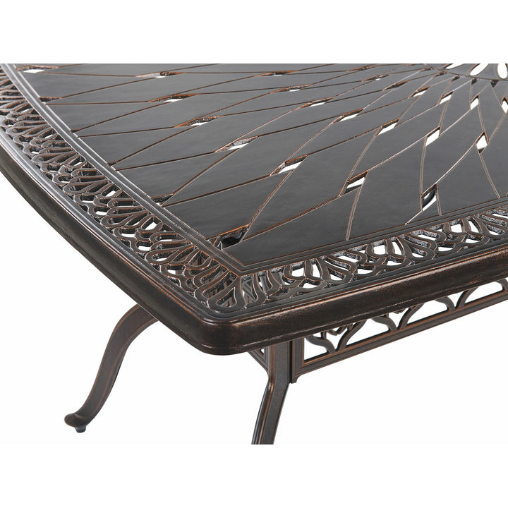 Mitchem Wicker Garden Dining Table 165 x 102 cm Brown