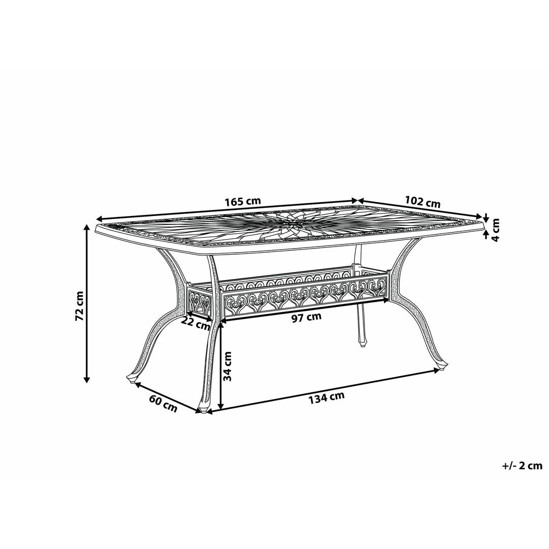 Mitchem Wicker Garden Dining Table 165 x 102 cm Brown