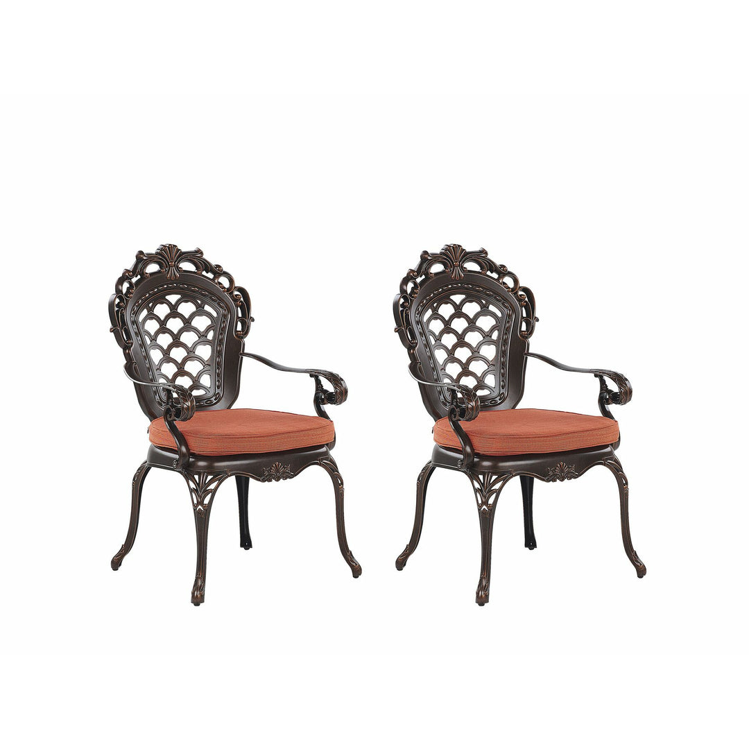 Mitchem Set of 2 Garden Chairs Brown