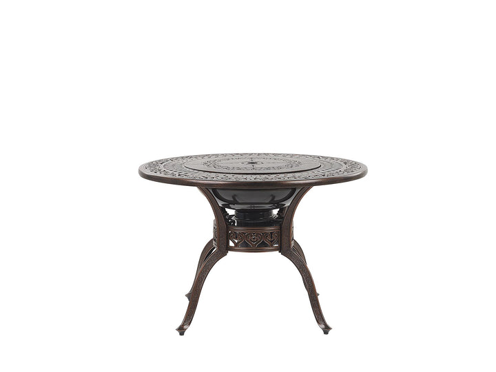 Manfria 4 Seater Metal BBQ Garden Dining Set Brown