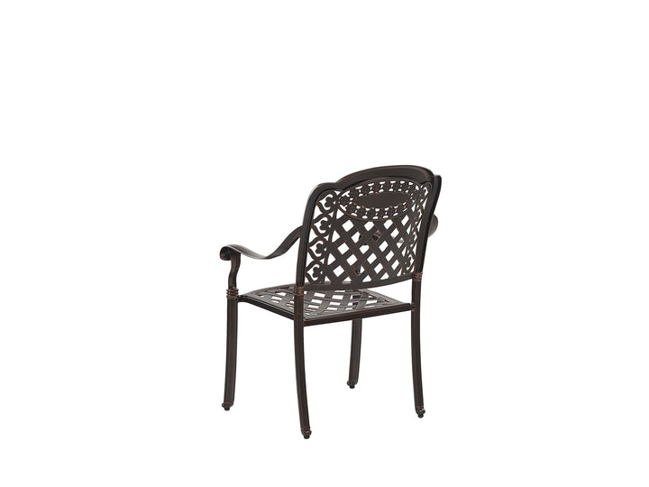 Manfria 4 Seater Metal BBQ Garden Dining Set Brown