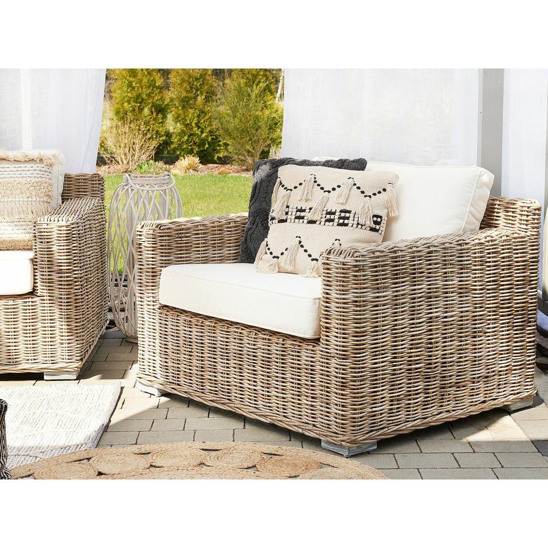 4 Seater Rattan Garden Sofa Set Natural Ardea