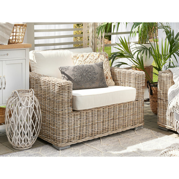 4 Seater Rattan Garden Sofa Set Natural Ardea