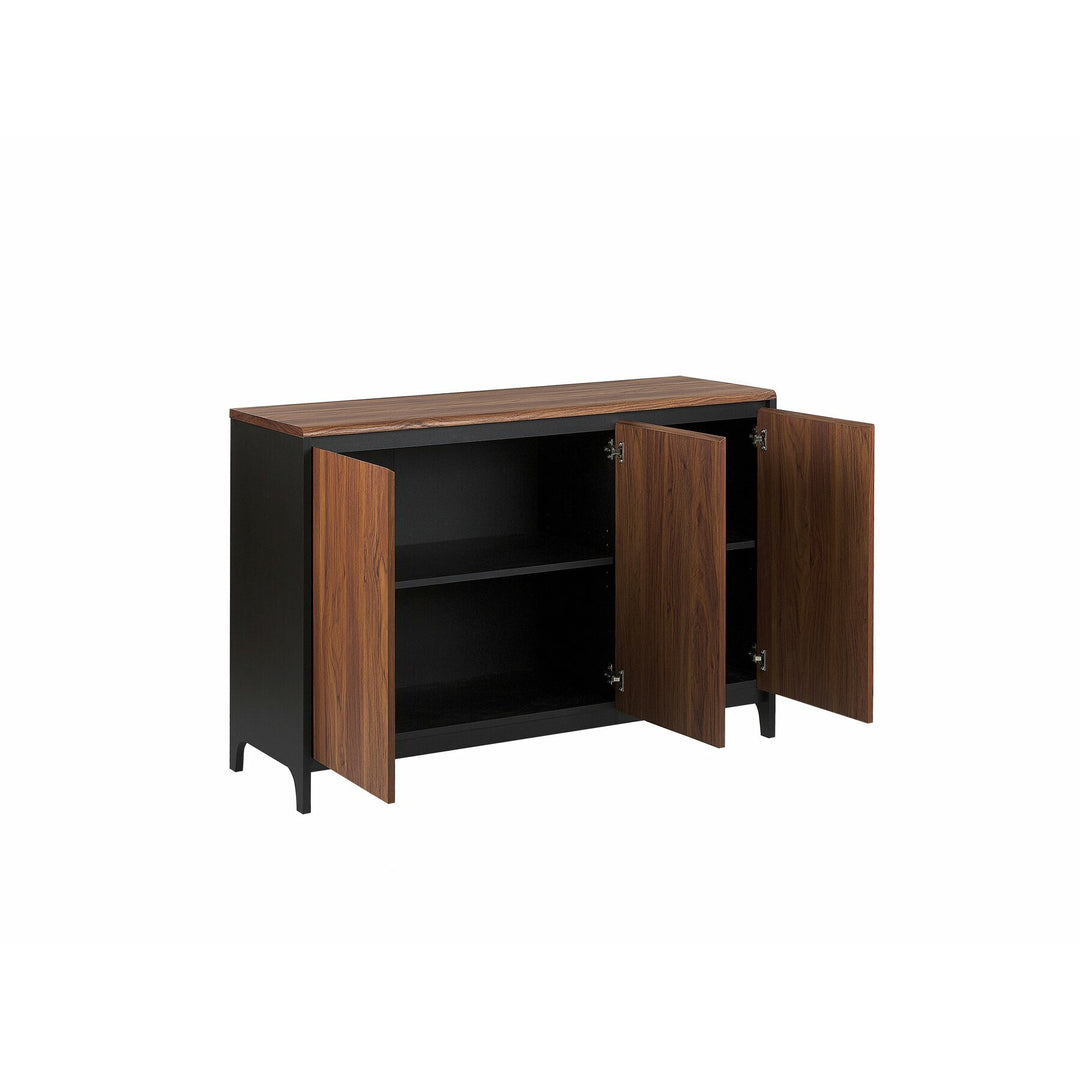 Sideboard Dark Wood with Black Nelon