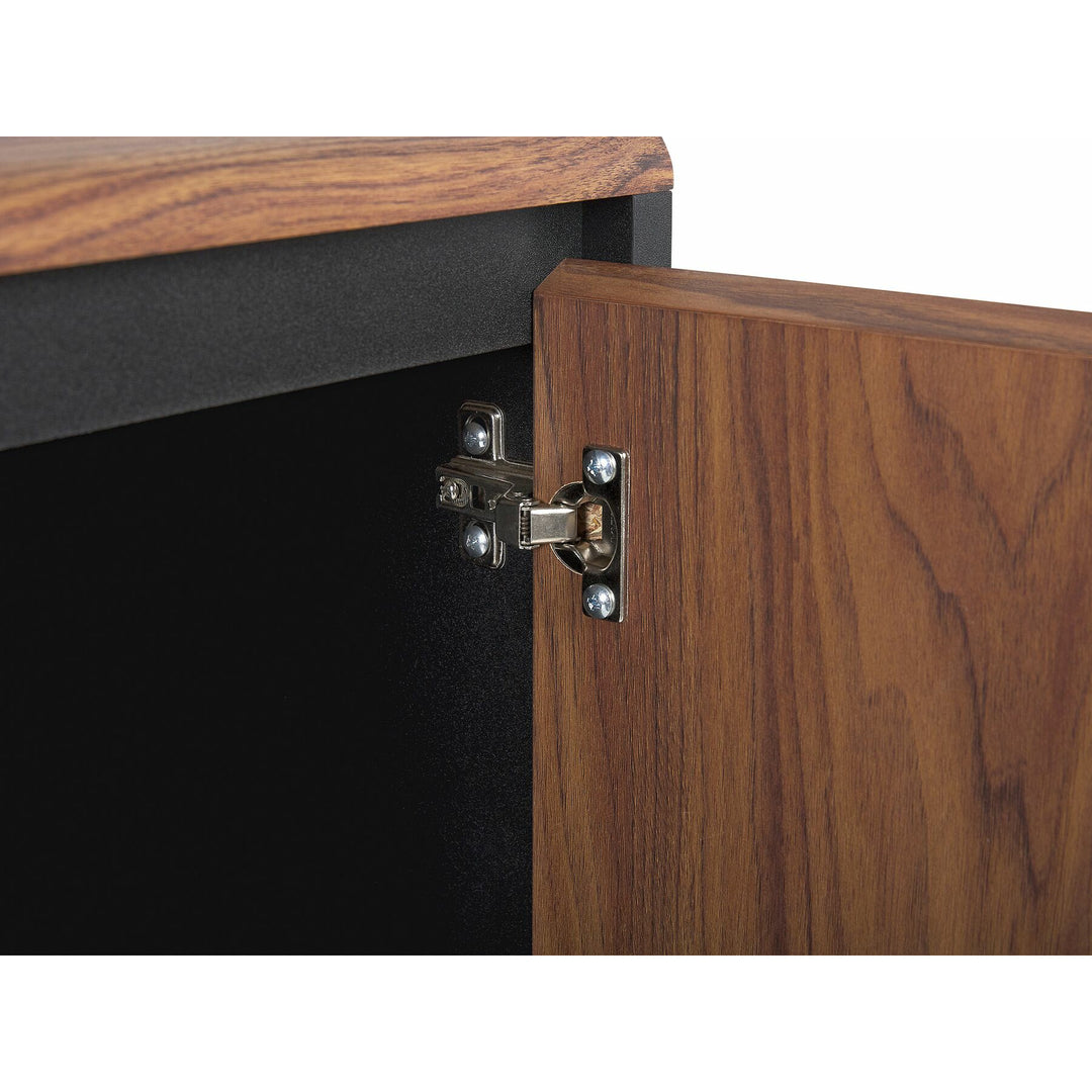 Sideboard Dark Wood with Black Nelon