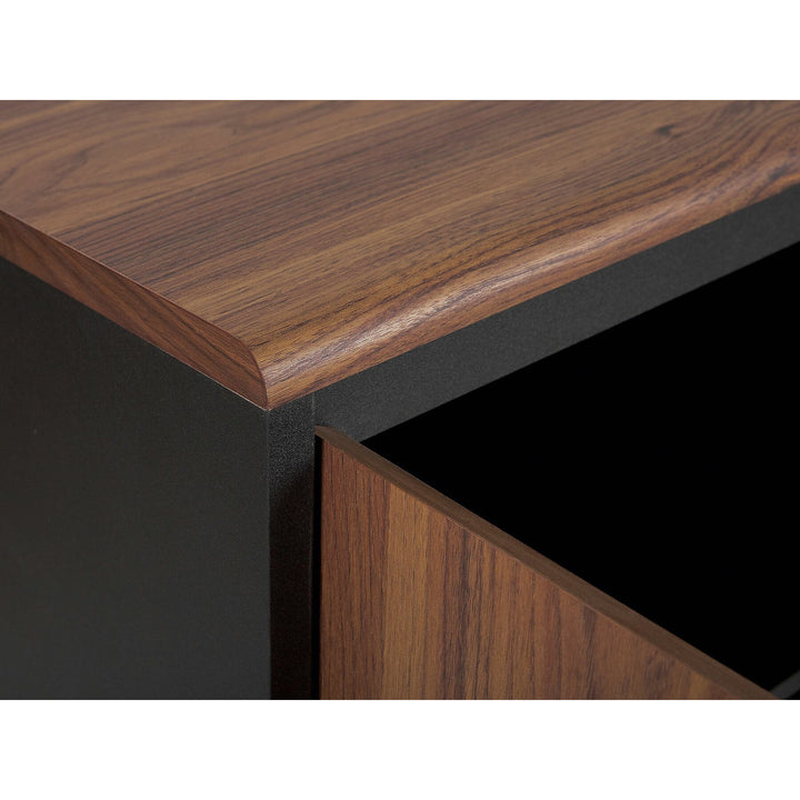 Sideboard Dark Wood with Black Nelon