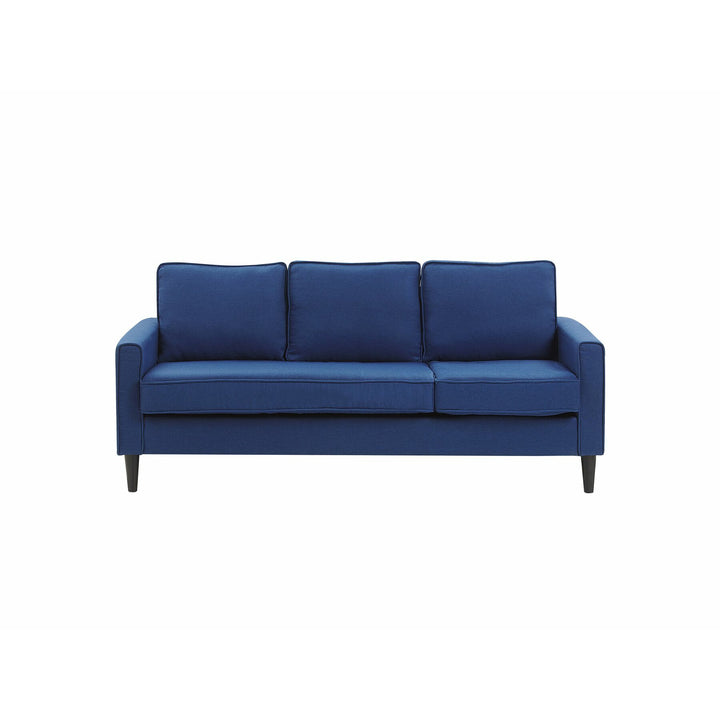 Madena Fabric Sofa with Ottoman Navy Blue