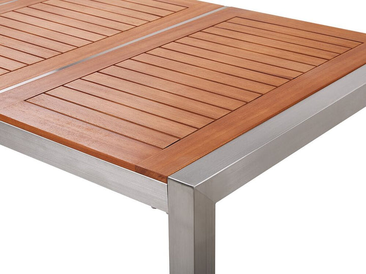 Grosseto 6 Seater Garden Dining Set Eucalyptus Wood Top with Chairs