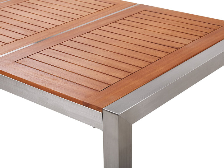 Grosseto 6 Seater Garden Dining Set Eucalyptus Wood Top with Chairs