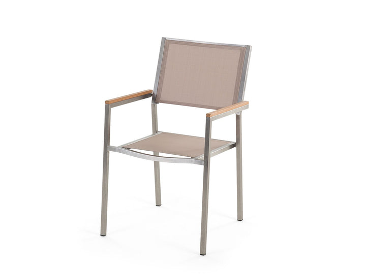 Grosseto 6 Seater Garden Dining Set Eucalyptus Wood Top with Chairs