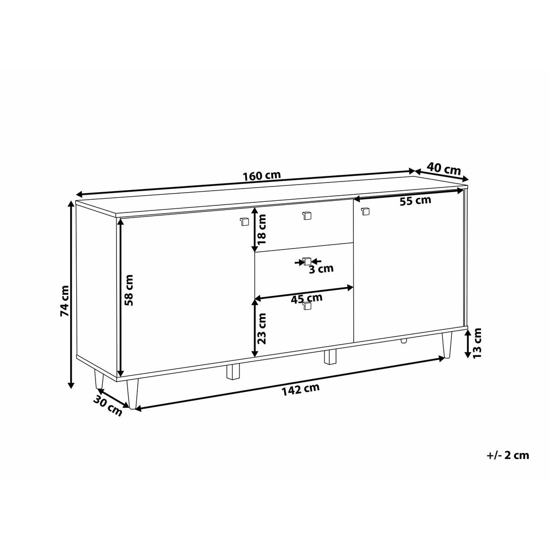 Christen 2 Door 3 Drawer Sideboard