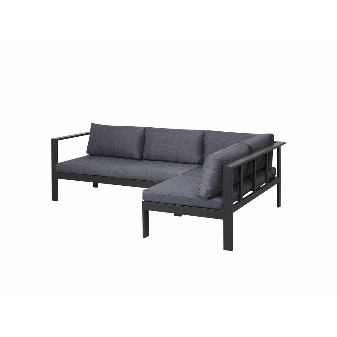 Messina 5 Seater Aluminium Garden Corner Sofa Set Grey