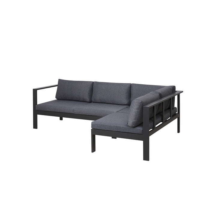 Messina 5 Seater Aluminium Garden Corner Sofa Set Grey