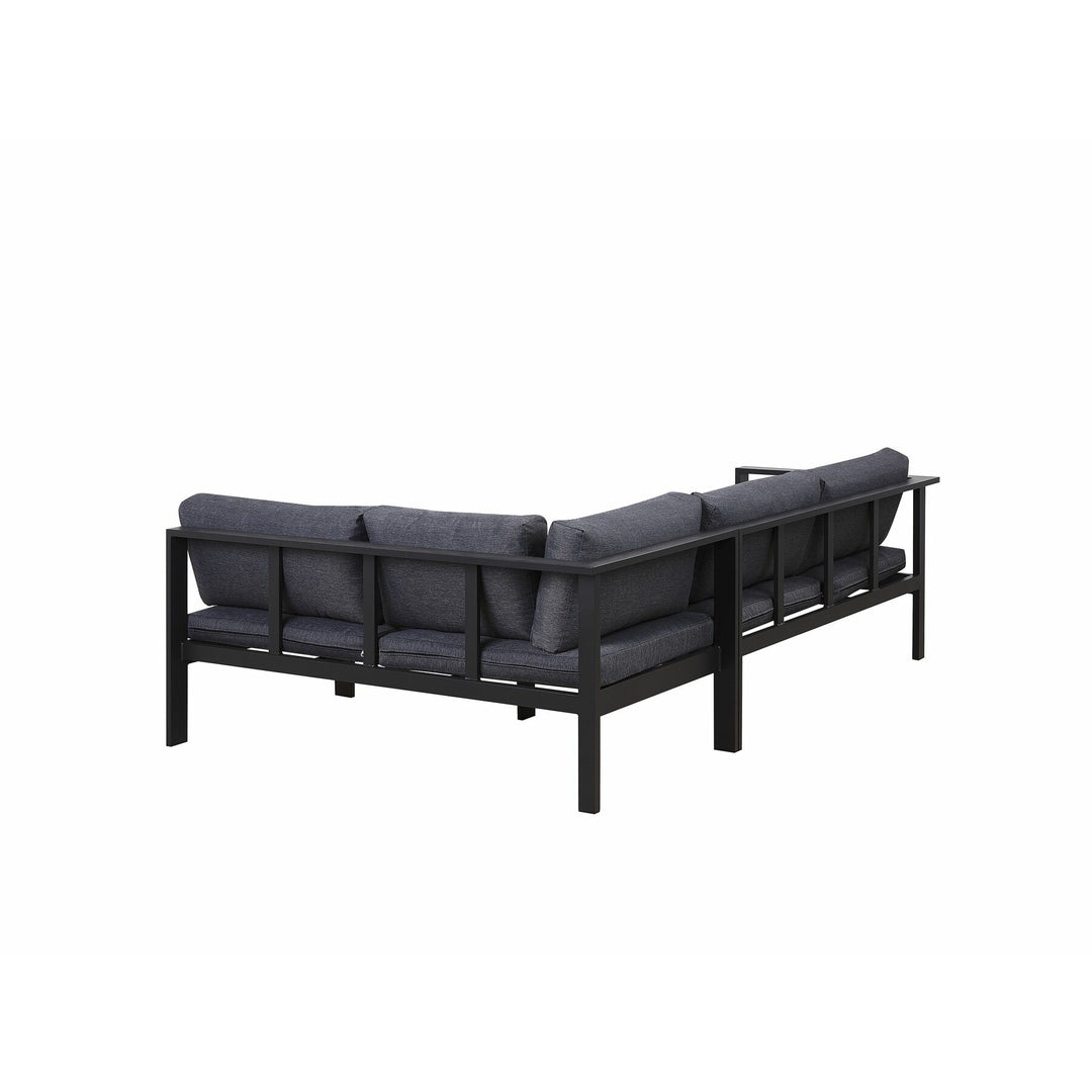 Messina 5 Seater Aluminium Garden Corner Sofa Set Grey