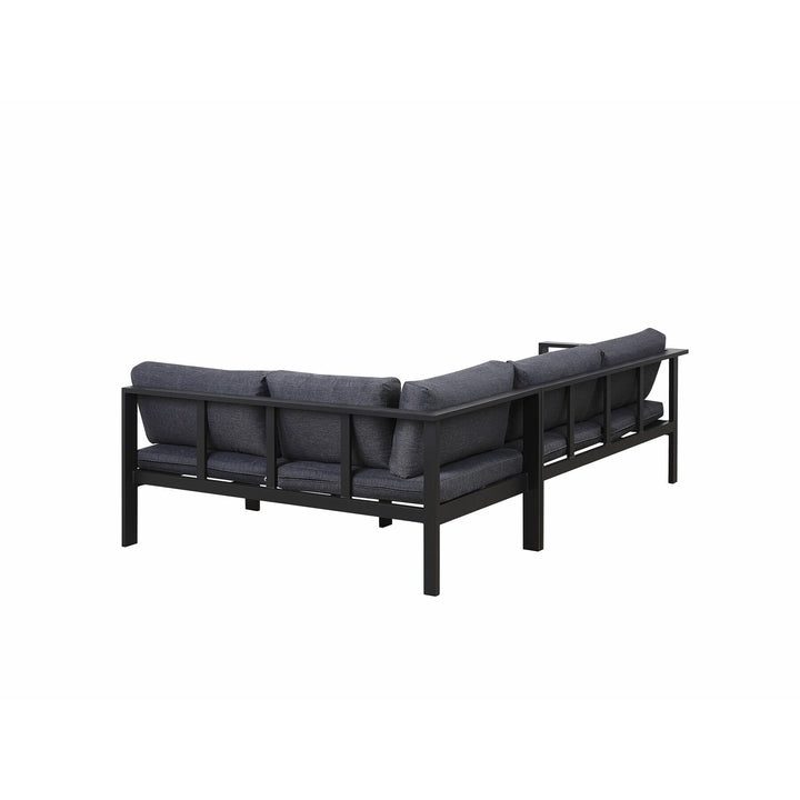 Messina 5 Seater Aluminium Garden Corner Sofa Set Grey