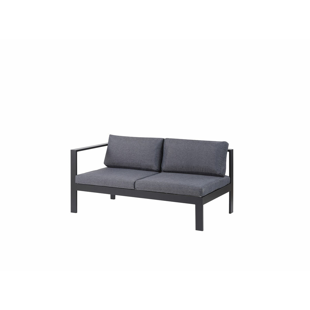 Messina 5 Seater Aluminium Garden Corner Sofa Set Grey