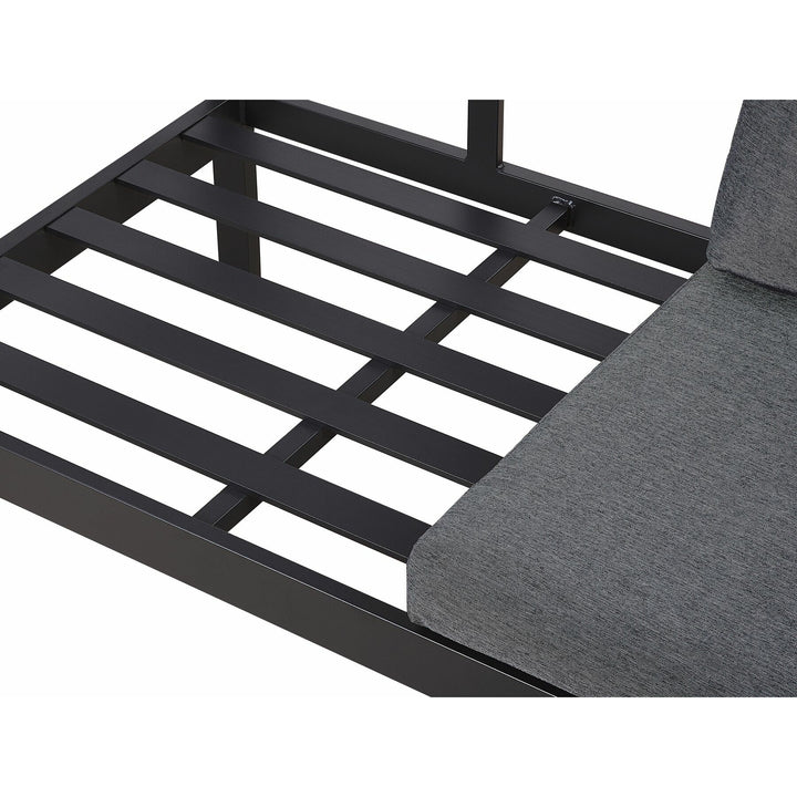 Messina 5 Seater Aluminium Garden Corner Sofa Set Grey