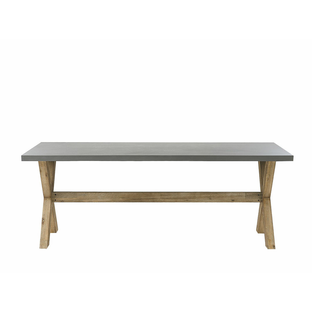 Concrete Garden Table 200 x 100 cm Grey Olbia