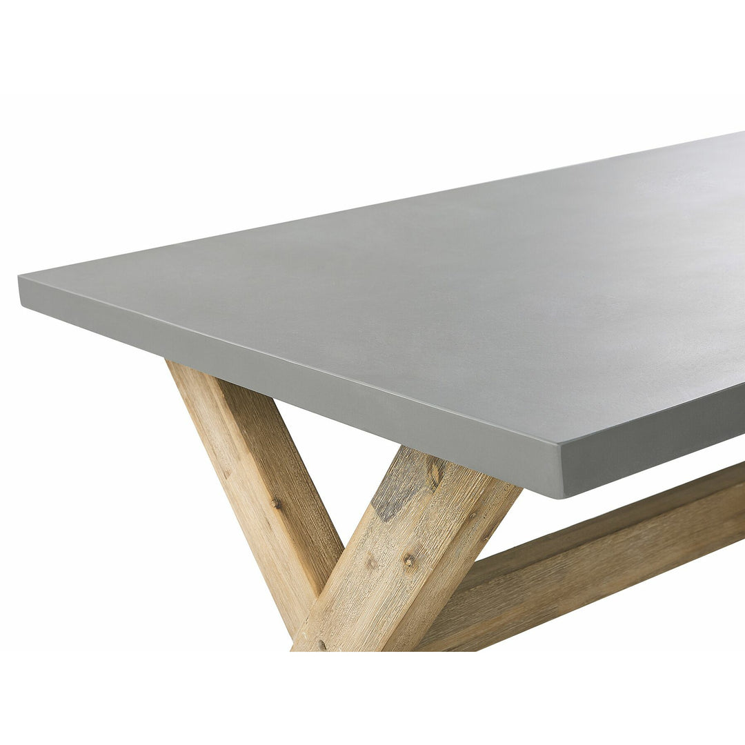 Concrete Garden Table 200 x 100 cm Grey Olbia